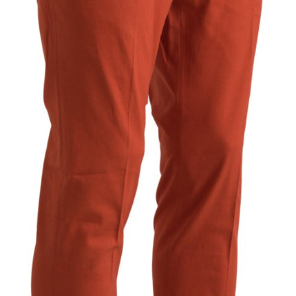 BENCIVENGA Orange Straight Fit Men Formal Trousers Pants