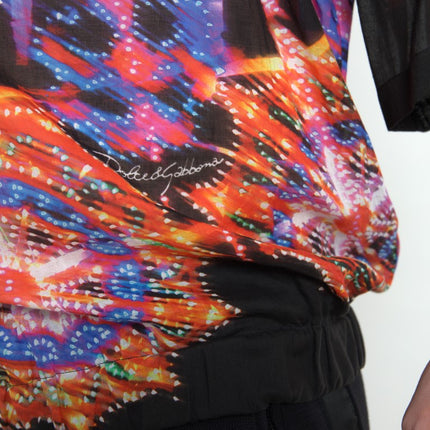 Dolce & Gabbana Multicolor Luminarie Print Men Cotton Shirt