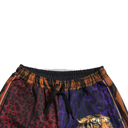 Dolce & Gabbana Multicolor Tiger Print Men Bermuda Shorts