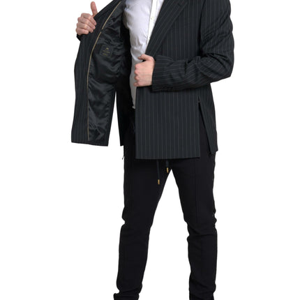 Dolce & Gabbana Black Stripe Single Breasted SICILIA Blazer
