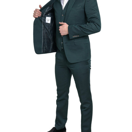 Dolce & Gabbana Green 3 Piece Single Breasted MARTINI Suit