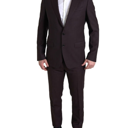 Dolce & Gabbana Maroon 2 Piece Single Breasted MARTINI Suit