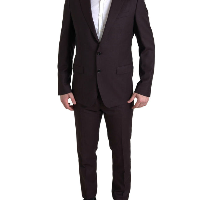 Dolce & Gabbana Maroon 2 Piece Single Breasted MARTINI Suit