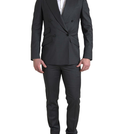 Dolce & Gabbana Gray 2 Piece Double Breasted SICILIA Suit