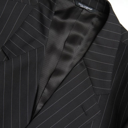 Dolce & Gabbana Black Stripe Single Breasted SICILIA Blazer