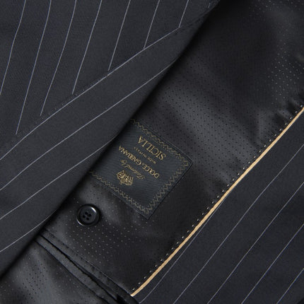 Dolce & Gabbana Black Stripe Single Breasted SICILIA Blazer