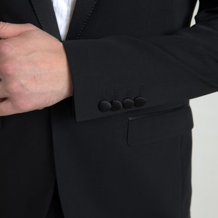 Dolce & Gabbana Black Wool Single Breasted MARTINI Blazer