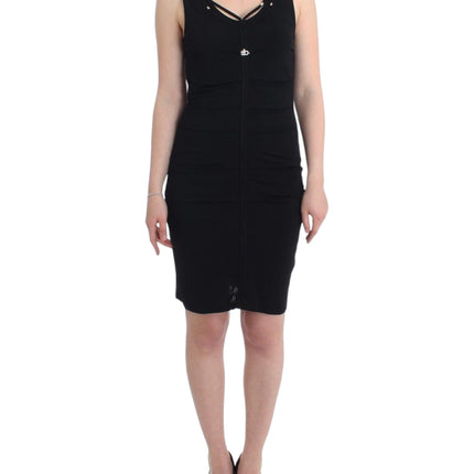 Roccobarocco Black pencil sheath dress