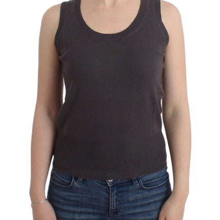 John Galliano Brown knit tank top