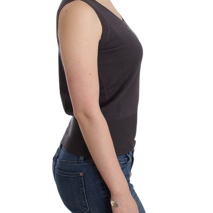 John Galliano Brown knit tank top