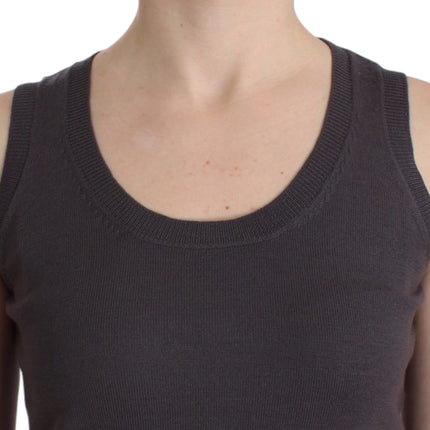 John Galliano Brown knit tank top
