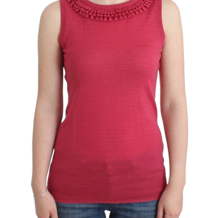 John Galliano Pink wool knit top