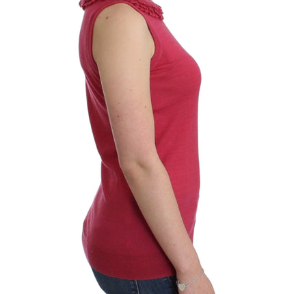John Galliano Pink wool knit top
