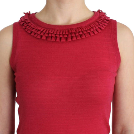 John Galliano Pink wool knit top
