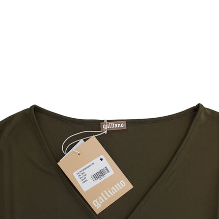 John Galliano Green shortsleeved blouse top
