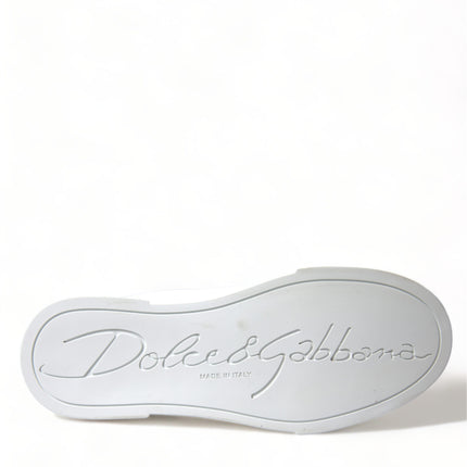 Dolce & Gabbana White Love Patch Portofino Classic Sneakers Shoes