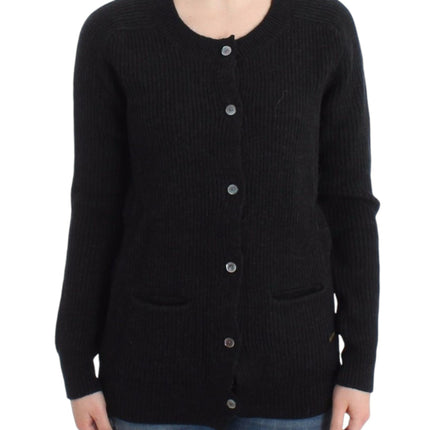 John Galliano Black wool cardigan