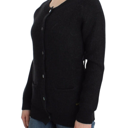 John Galliano Black wool cardigan