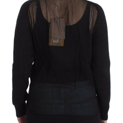 John Galliano Black wool cardigan