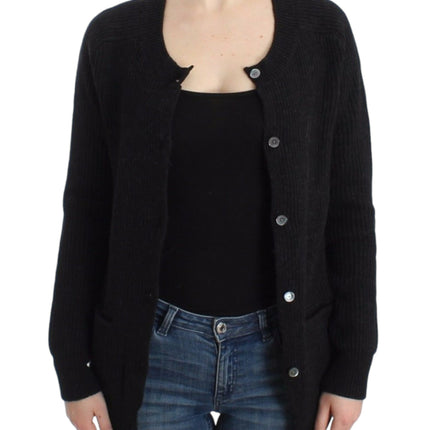 John Galliano Black wool cardigan