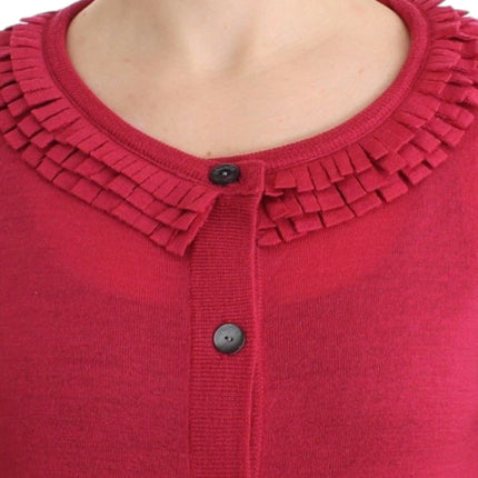 John Galliano Pink wool cardigan