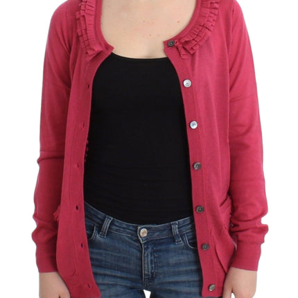John Galliano Pink wool cardigan