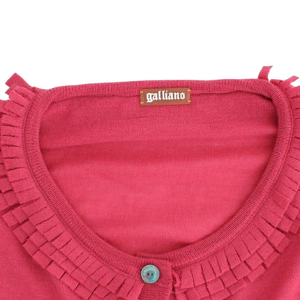 John Galliano Pink wool cardigan