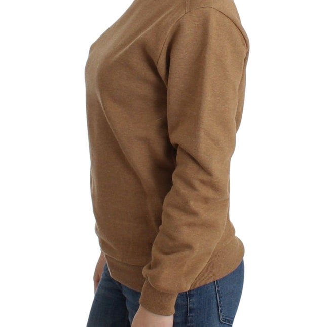 John Galliano Brown Crewneck Cotton Sweater
