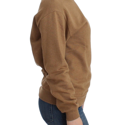 John Galliano Brown Crewneck Cotton Sweater