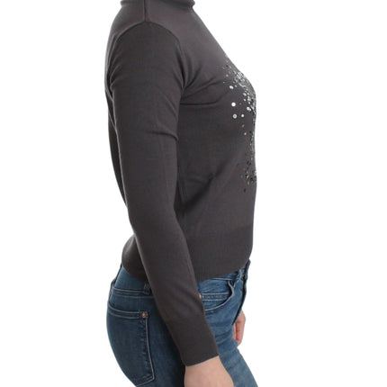 John Galliano Brown turtleneck cotton sweater
