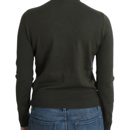 John Galliano Green wool turtleneck sweater