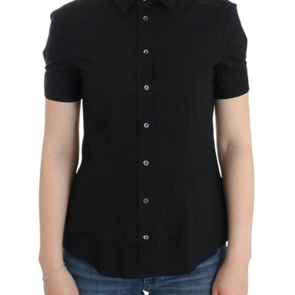 John Galliano Black cotton shirt top