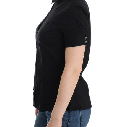 John Galliano Black cotton shirt top