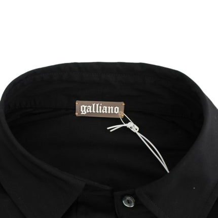 John Galliano Black cotton shirt top