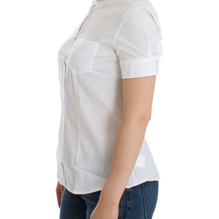 John Galliano White Cotton Shirt Top