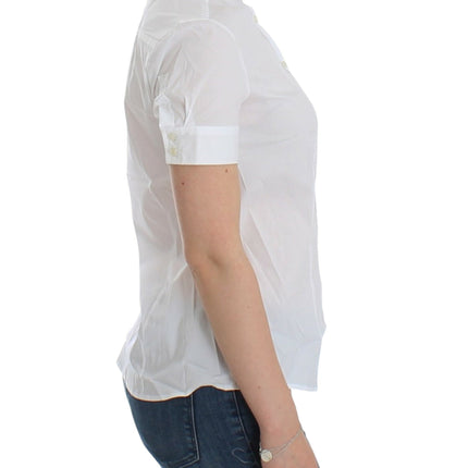 John Galliano White Cotton Shirt Top