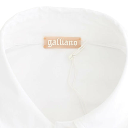 John Galliano White Cotton Shirt Top