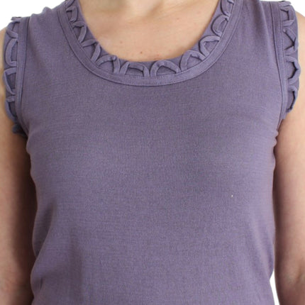 John Galliano Purple cotton jersey dress