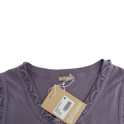 John Galliano Purple cotton jersey dress