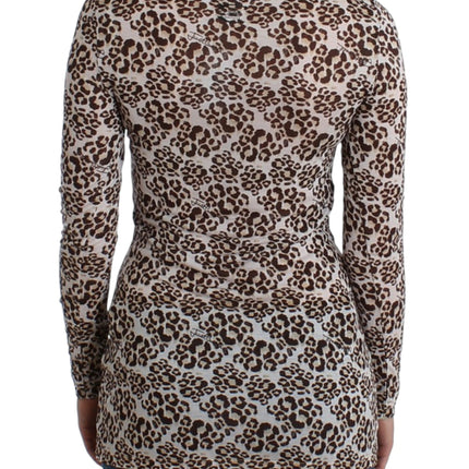 Cavalli Brown longsleeved lace top