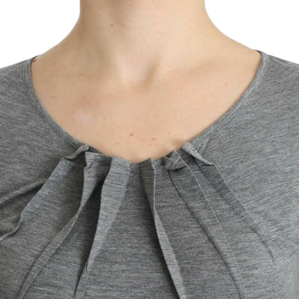 Cavalli Gray 3/4 sleeves jumper top