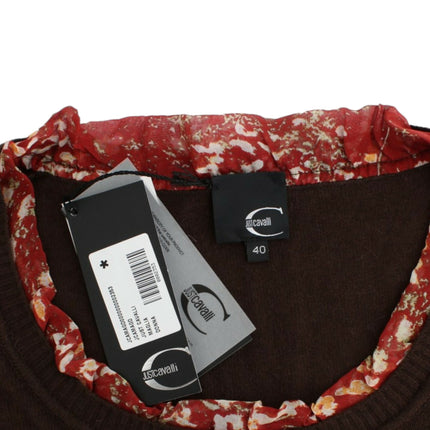 Cavalli Brown crewneck sweater