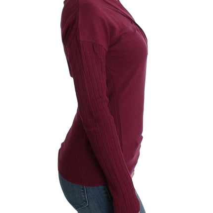 Cavalli Purple knitted wool sweater