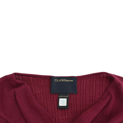 Cavalli Purple knitted wool sweater