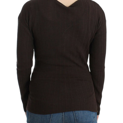 Cavalli Brown knitted wool sweater