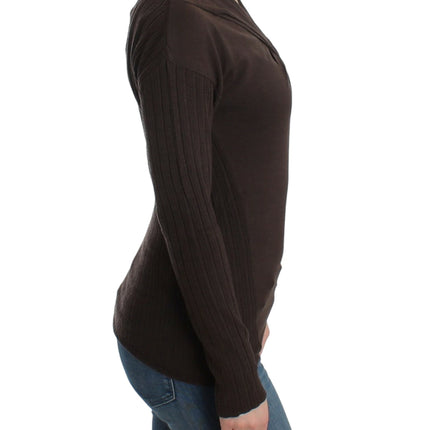 Cavalli Brown knitted wool sweater