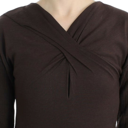 Cavalli Brown knitted wool sweater