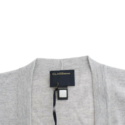 Cavalli Gray cropped wool cardigan