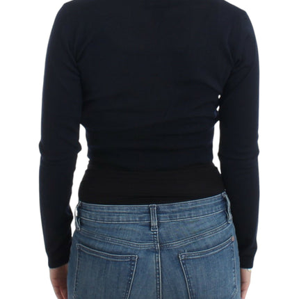 Cavalli Black cropped wool cardigan