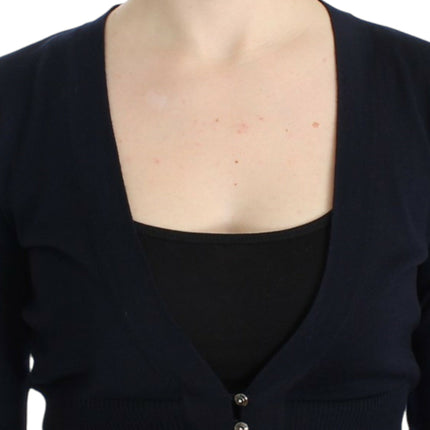 Cavalli Black cropped wool cardigan